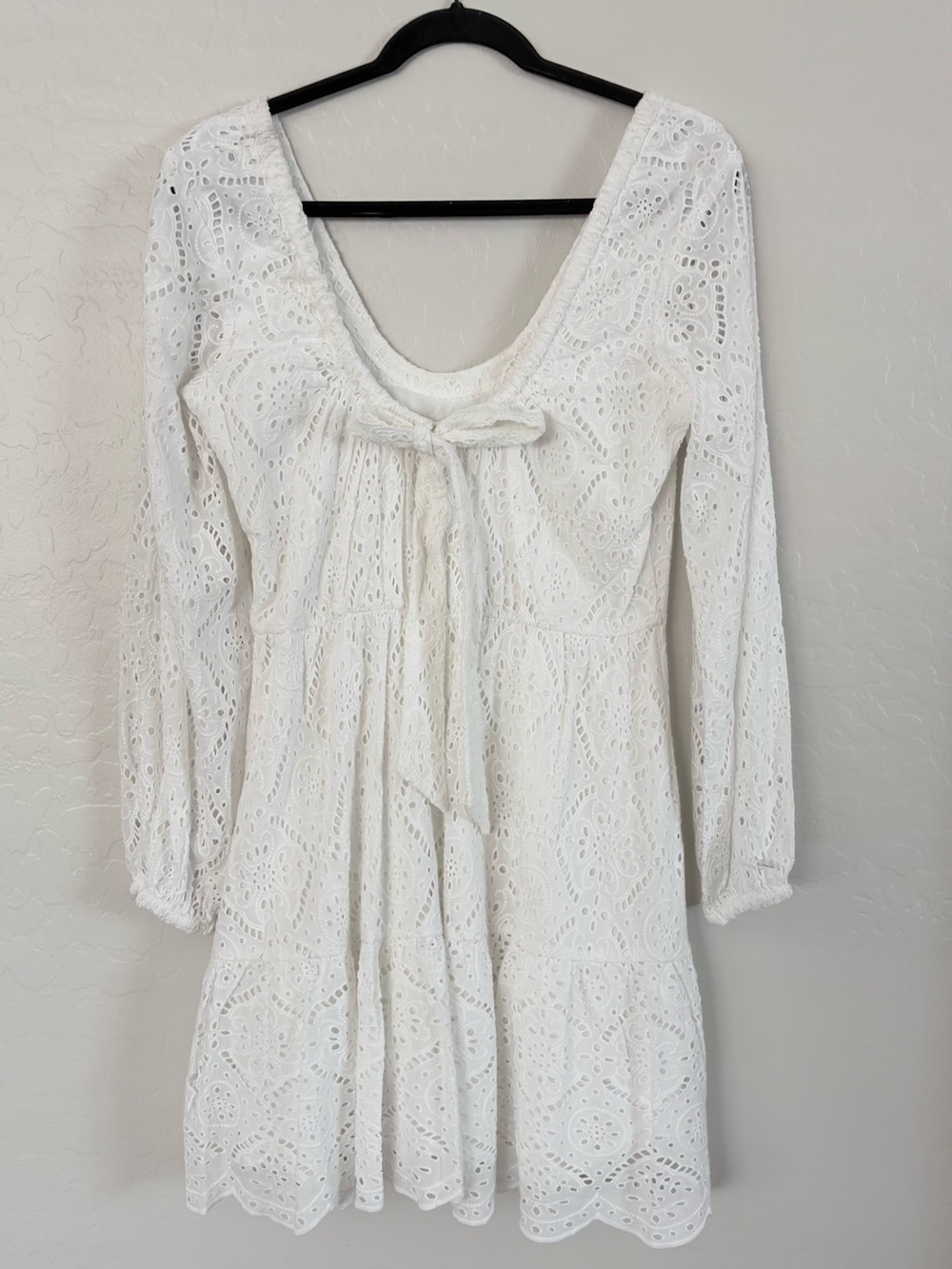 Veronica Beard Calibra Broderie Anglaise Cotton Mini Dress White Sz 2 - Picture 17 of 17